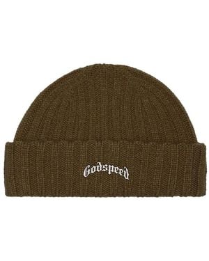 Godspeed Emblem Beanie Hat - Brown