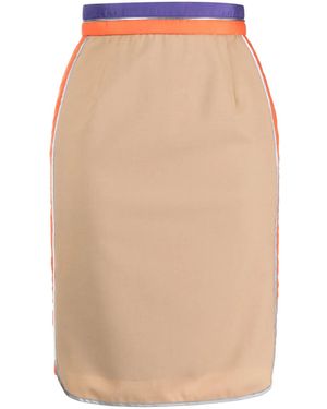 Kolor Stripe-Waistband Knee-Length Skirt - Natural