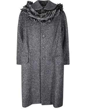 Comme des Garçons Abrigo con detalle de volantes - Gris