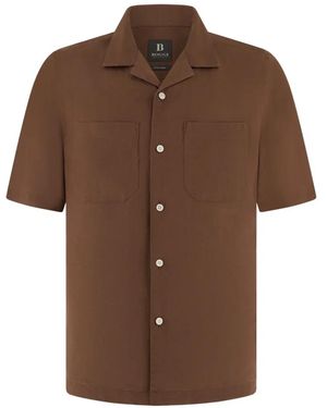 BOGGI Regular Fit Linen Shirt - Brown
