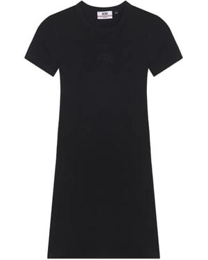 Gcds Ribbed A-Line Dress - Black