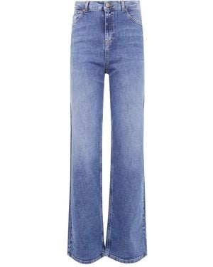 Twinset Light-Wash Straight-Leg Jeans - Blue