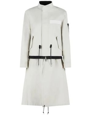 Sacai Ecru Wool Coat - White