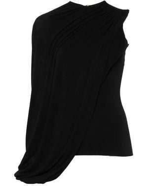 MANURI Lillies Cashmere Blouse - Black