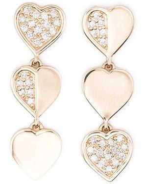 Sydney Evan 14K Heart Earrings - White