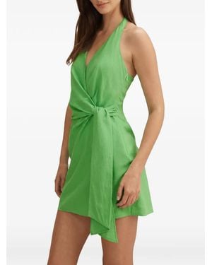 EVER NEW Gianna Halterneck Tie-Waist Mini Dress - Green