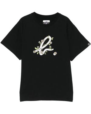 SPORT b. by agnès b. Flower B. Logo T-Shirt - Black