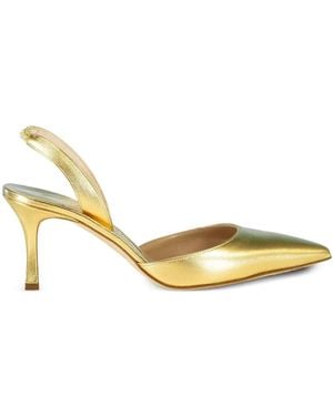 Manolo Blahnik 70Mm Carolyne Court Shoes - Metallic