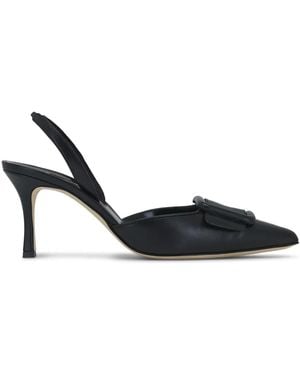 Manolo Blahnik Pumps Maysli Con Cinturino Posteriore 70Mm - Nero