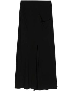 Yohji Yamamoto A-Line Midi Skirt - Black