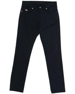 Emporio Armani Logo-Plaque Trousers - Black