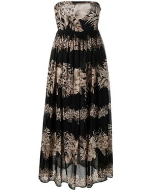 Twinset Floral-Print Maxi Dress - Black