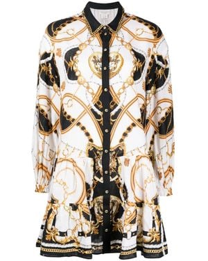 CAMILLA Graphic-Print Linen Dress - Multicolour