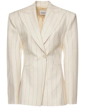 ANDAMANE Blazer Met Krijtstreep - Wit