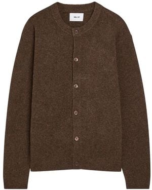 NN07 Jasper Crew-Neck Cardigan - Brown