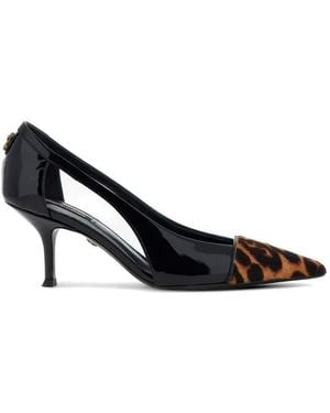 Roberto Cavalli Pumps Con Stampa - Nero