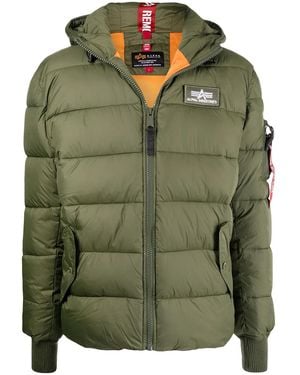 Alpha Industries Padded Logo Jacket - Green