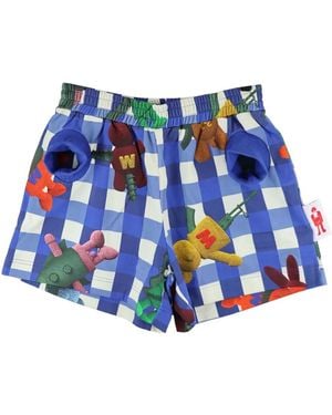 Walter Van Beirendonck Toyterror Cotton Shorts - ブルー