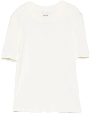 Calvin Klein Ribbed T-shirt - Blanco