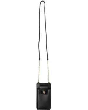 Ferragamo Vara-Bow Leather Phone Case - Black