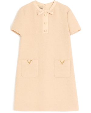 Valentino Garavani Button-Fastening Mini Dress - Natural