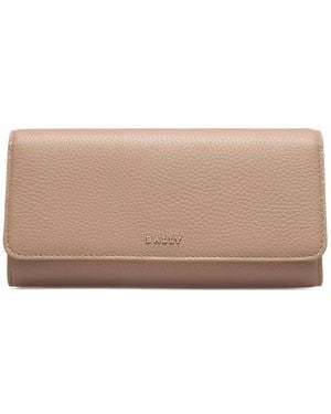 Bally Grained Leather Wallet - Natural