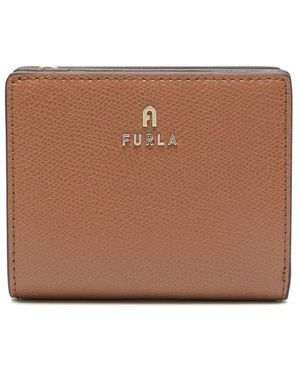 Furla Camelia Compact Logo-Plaque Wallet - Brown