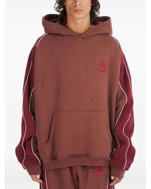 NAHMIAS Ollie Colourblock Logo-Embroidery Hoodie - Red