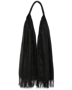 Issey Miyake Fringed Scarf - Black