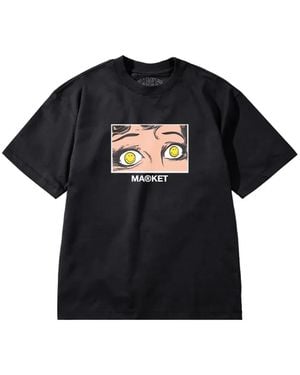 Market Smiley Eye See You T-Shirt - Black