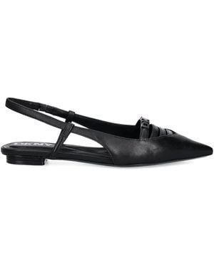 DKNY スリングバック フラットパンプス - ブラック