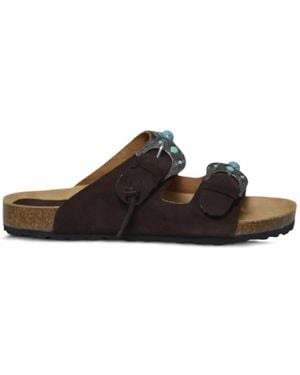 Taji Buckle-Detail Sandals - White