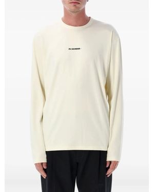 Jil Sander Long-sleeve Logo T-shirt - ナチュラル