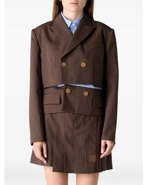 Sacai Suiting Poplin Jacket - Brown
