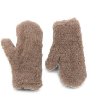 Max Mara Teddy Mitts - White