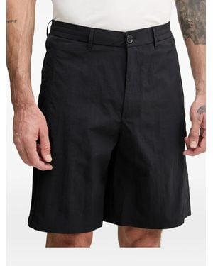 ARMANI EXCHANGE Logo-Plaque Elasticated-Waistband Shorts - Black