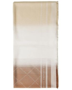 Twinset Bufanda con detalle del logo - Neutro