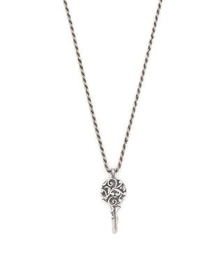 Emanuele Bicocchi Arabesque Key Pendant Necklace - Metallic