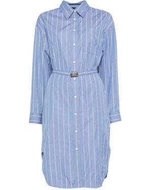 A.P.C. Midi Blousejurk Met Ceintuur - Blauw