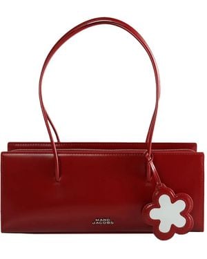 Marc Jacobs Flower-embellished Leather Tote Bag - レッド