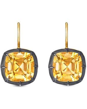 Fred Leighton Pendientes En Oro Amarillo De 18Kt Con Citrinos - Metálico