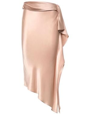 Pinko Draped Midi Skirt - Pink