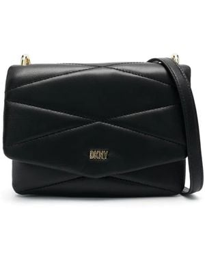 DKNY Quilted Leather Crossbody Bag - Black