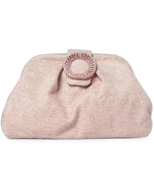 Twentyfourhaitch Bakios Crystal-Embellished Clutch Bag - Pink