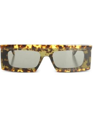 Alaïa Tortoiseshell-Effect Rectangle-Frame Sunglasses - Brown