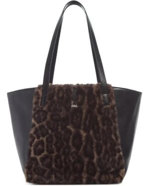 Apparis Rana Schultertasche Mit Leopardenprint - Schwarz
