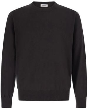 Kangra Crew-Neck Ribbed-Trim Sweater - Black