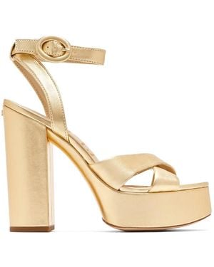 Sam Edelman Sabrina Platform Buckle Sandals - Metallic