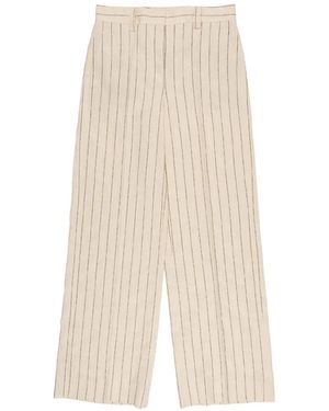 Slowear Pantalones A Rayas Diplomáticas - Blanco