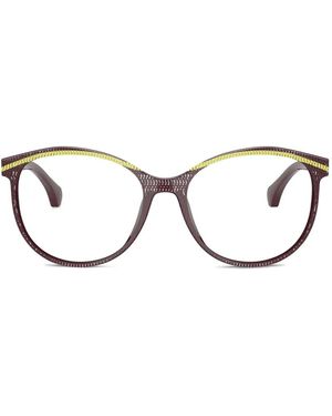 Alain Mikli Contrast-Stripe Glasses - Brown